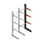 Medium Kragarmregal BR einseitig 2500x750x600mm (HxBxT) 3 Ebenen Anbauregal 425/arm