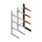 Medium Kragarmregal BR einseitig 2500x750x800mm (HxBxT) 3 Ebenen Anbauregal 220/arm