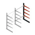 Medium Kragarmregal BR einseitig 2500x1500x1000mm (HxBxT) 4 Ebenen Anbauregal 275/arm
