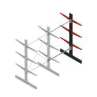 Medium Kragarmregal BR beidseitig 2500x1500x600 mm (HxBxT) 3 Ebenen Anbauregal 425/Arm