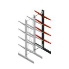Medium Kragarmregal BR beidseitig 3000x750x600 mm (HxBxT) 4 Ebenen Anbauregal 425/arm