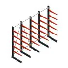 Vorteilsreihe medium Kragarmregal einseitig 3000x5000x800 mm (HxBxT) 5 Ebenen 340/Arm
