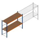 Weitspannregal Kimer 1750x2250x800 mm (hxbxt) 2 Ebenen Anfangsregal mit vormontierten Rahmen