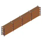 Vorteilsreihe Weitspannregal Kimer 1750x9250x800 mm (HxBxT) 5 Ebenen mit vormontierten Rahmen