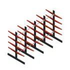 Vorteilsreihe medium Kragarmregal beidseitig 2500x5000x600 mm (HxBxT) 4 Ebenen 425/Arm