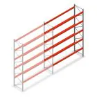 Palettenregal AR T2 5000x3600x1100mm (HxBxT) 5 Ebenen 2252kg/Ebene Anbauregal