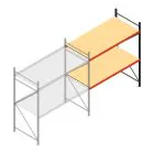 Weitspannregal AR 2500x2250x1000 mm (hxbxt) 2 Ebenen verzinkt Anbauregal mit vormontierten Rahmen