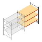 Weitspannregal AR 2500x2250x1200 mm (hxbxt) 3 Ebenen verzinkt Anbauregal mit vormontierten Rahmen