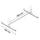 Kleiderstange Ebene Medium Duty 1000x800 mm (bxt)