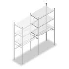 Confectieregal Medium Duty 2000x1000x500 mm (HxBxT) 1 Stange 3 Fachböden Anbauregal