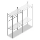 Konfektionsregal Medium Duty 2000x1000x500 mm (HxBxT) 1 Stange 2 Fachböden Grundregal