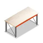 Einlagige Werkbank, Arbeitstisch 2150x950x940 mm (lxtxh) Rahmen vormontiert