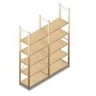 Holz-Fachbodenregal BT Combi 2380x970x500 mm (HxBxT) 5 Ebenen Anbauregal