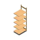 Holz Fachbodenregal BT Euro 2100x770x600 mm (HxBxT) 5 Ebenen Anbauregal