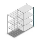 Fachbodenregal Medium Duty 2000x1150x800 mm (HxBxT) 4 Ebenen blau Anbauregal