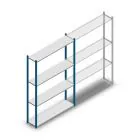 Fachbodenregal Medium Duty 2000x1300x300mm (hxbxt) 4 Ebenen blau Anfangsregal