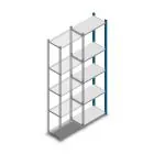 Fachbodenregal Medium Duty 2000x550x300mm (HxBxT) 5 Ebenen blau Anbauregal