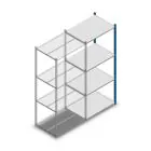 Fachbodenregal Medium Duty 2000x850x600mm (HxBxT) 4 Ebenen blau Anbauregal