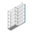 Fachbodenregal Medium Duty 2000x1000x400mm (HxBxT) 6 Ebenen blau Anbauregal