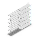 Fachbodenregal Medium Duty 2000x1300x400 mm (HxBxT) 6 Ebenen blau Anbauregal