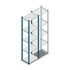 Fachbodenregal Medium Duty 2200x550x400mm (HxBxT) 5 Ebenen blau Grundregal