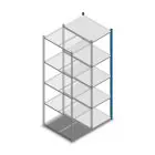 Fachbodenregal Medium Duty 2200x550x800 mm (HxBxT) 5 Ebenen blau Anbauregal