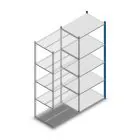 Fachbodenregal Medium Duty 2200x850x600 mm (HxBxT) 5 Ebenen blau Anbauregal