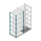 Fachbodenregal Medium Duty 2200x850x700mm (HxBxT) 6 Ebenen blau Grundregal