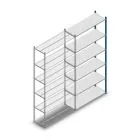 Fachbodenregal Medium Duty 2500x1150x400 mm (HxBxT) 6 Ebenen blau Anbauregal