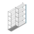 Fachbodenregal Medium Duty 2500x1150x500 mm (HxBxT) 5 Ebenen blau Anbauregal