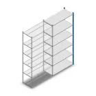 Fachbodenregal Medium Duty 2500x1150x500 mm (HxBxT) 6 Ebenen blau Anbauregal