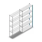 Fachbodenregal Medium Duty 2500x1300x400mm (HxBxT) 5 Ebenen blau Anbauregal