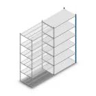 Fachbodenregal Medium Duty 2500x1300x700 mm (HxBxT) 6 Ebenen blau Anbauregal
