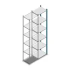 Fachbodenregal Medium Duty 2500x550x400 mm (HxBxT) 6 Ebenen blau Anbauregal