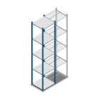 Fachbodenregal Medium Duty 2500x550x500mm (HxBxT) 5 Ebenen blau Grundregal