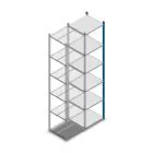 Fachbodenregal Medium Duty 2500x550x500 mm (HxBxT) 6 Ebenen blau Anbauregal