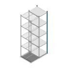 Fachbodenregal Medium Duty 2500x550x700 mm (HxBxT) 5 Ebenen blau Anbauregal