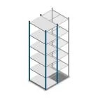 Fachbodenregal Medium Duty 2500x550x800 mm (HxBxT) 6 Ebenen blaues Grundregal