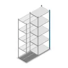 Fachbodenregal Medium Duty 2500x850x600mm (HxBxT) 5 Ebenen blau Anbauregal