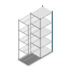 Fachbodenregal Medium Duty 2500x850x700mm (HxBxT) 5 Ebenen blau Anbauregal