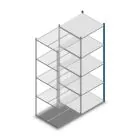 Fachbodenregal Medium Duty 2500x850x800mm (HxBxT) 5 Ebenen blau Anbauregal