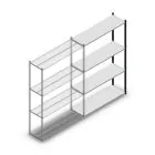 Fachbodenregal Medium Duty 2000x1300x400 mm (HxBxT) 4 Ebenen anthrazit Anbauregal