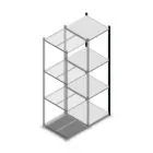 Fachbodenregal Medium Duty 2000x550x600mm (HxBxT) 4 Ebenen anthrazit Anbauregal