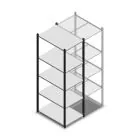 Fachbodenregal Medium Duty 2000x550x800mm (hxbxt) 5 Ebenen anthrazit Anfangsregal