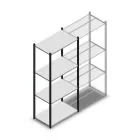 Fachbodenregal Medium Duty 2000x850x500mm (hxbxt) 4 Ebenen anthrazit Anfangsregal