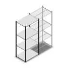 Fachbodenregal Medium Duty 2000x850x600mm (hxbxt) 4 Ebenen anthrazit Anfangsregal