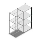 Fachbodenregal Medium Duty 2000x850x700 mm (HxBxT) 4 Ebenen anthrazit Anbauregal