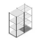 Fachbodenregal Medium Duty 2000x850x800mm (hxbxt) 4 Ebenen anthrazit Anfangsregal