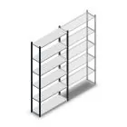 Fachbodenregal Medium Duty 2200x1000x300mm (hxbxt) 6 Ebenen anthrazit Anfangsregal