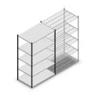 Fachbodenregal Medium Duty 2200x1300x800mm (hxbxt) 5 Ebenen anthrazit Anfangsregal